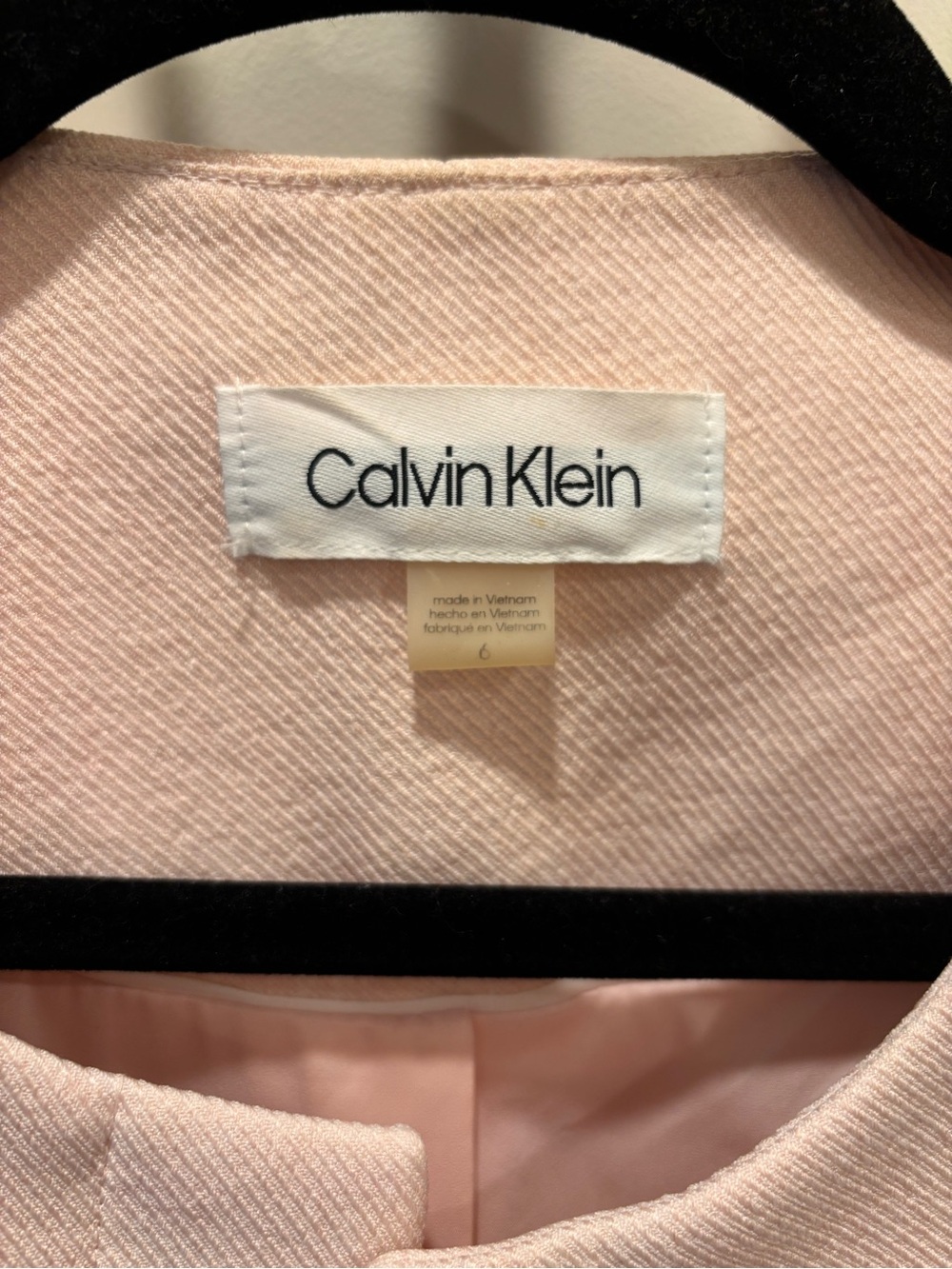 Light Pink Collarless Peplum Blazer - Picture 5 of 9